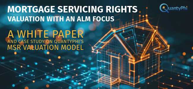 House made of technology with the text Mortgage Servicing Rights Valuation with an ALM Focus.