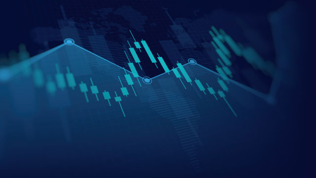 Stock candlestick chart.