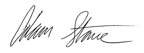 Adam Stone signature